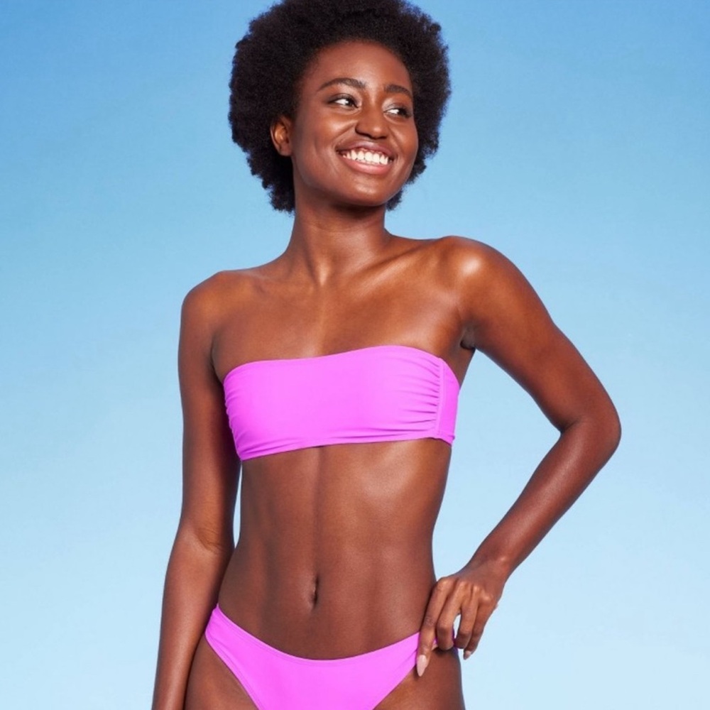 Wild Fable Women's Pull Over Bandeau Bikini Set Orchid Purple